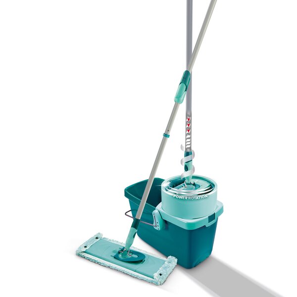 Leifheit Clean Twist Mop Set with Mop and Spin Bucket Turquoise 