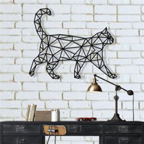 cat wall art metal