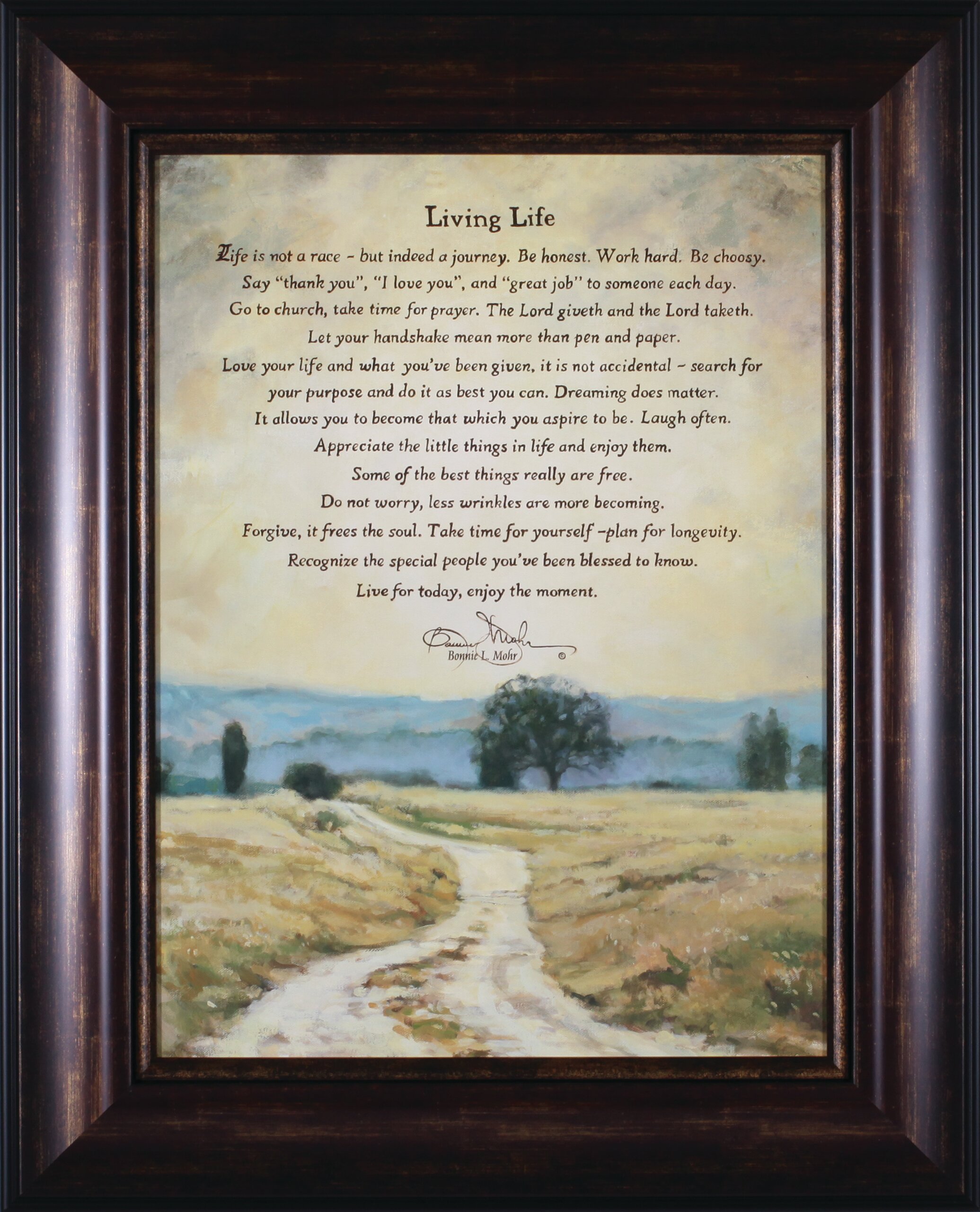 Winston Porter Living Life by Bonnie Mohr - Single Picture Frame ...