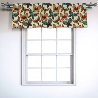 East Urban Home Butterfly 54 Window Valance Wayfair