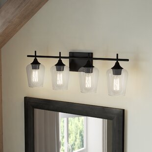 Matte Black Modern Farmhouse Vanity Lights / Farmhouse Style Bathroom ...