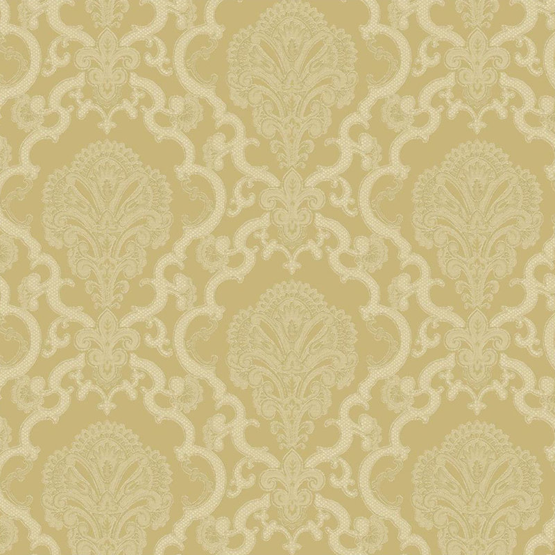Williamsburg 27 X 27 Halifax Lace Damask 3d Embossed Wallpaper