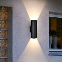 black modern exterior light