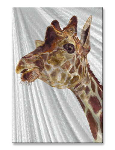 'Giraffe' by Stephanie Kriza Painting Print Plaque