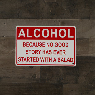 Alcohol Forecast Funny Aluminum Sign US Made Novelty Bar Pub Party Wall Decor 