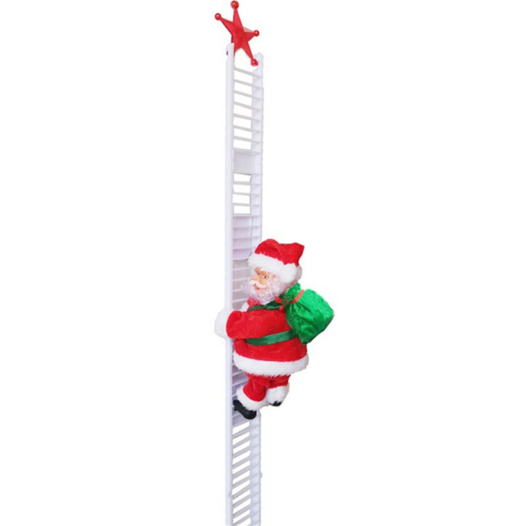 Electric Christmas 2022 The Holiday Aisle® 2022 Christmas Decoration Electric Climbing Ladder Santa  Claus For Home Christmas Tree Hanging Ornaments Festival Gifts Toy | Wayfair
