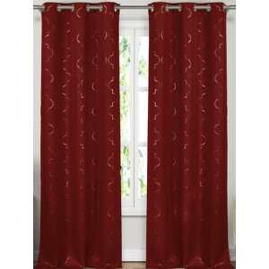 Adelaide Solid Blackout Thermal Grommet Curtain Panels (Set of 2)