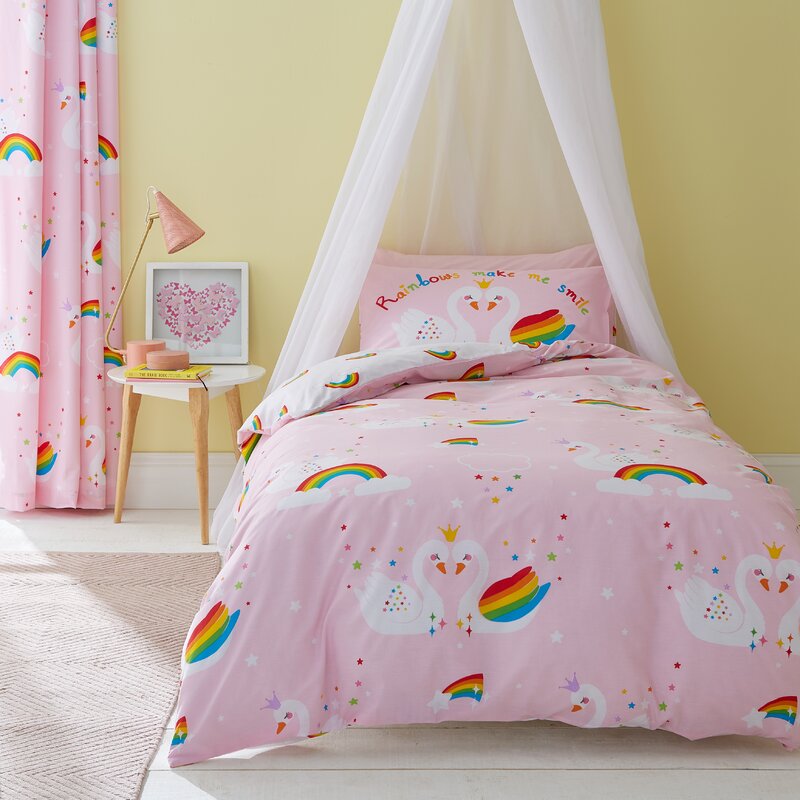 Catherine Lansfield Rainbow Swan Duvet Cover Set Reviews