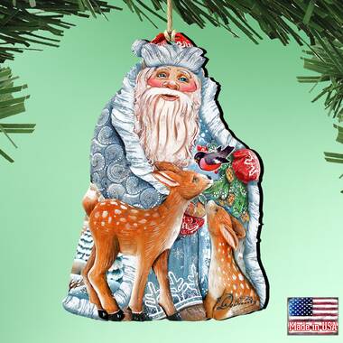 The Holiday Aisle Fifield Santa on Bear Figurine Ornament 