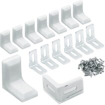 Details about   5 x 5 White L Bracket Angle Iron Corner Brace Joint  Metal Install Shelf Cabinet 