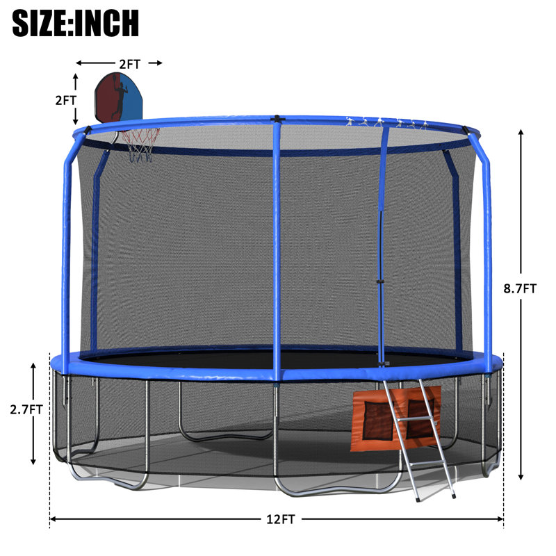 folding trampoline 12ft