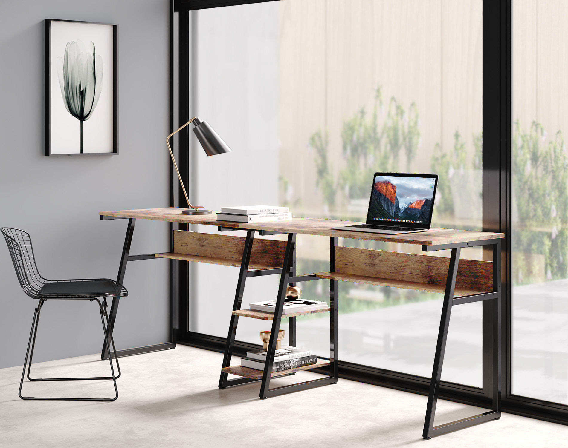 Fitueyes Double Computer Desk