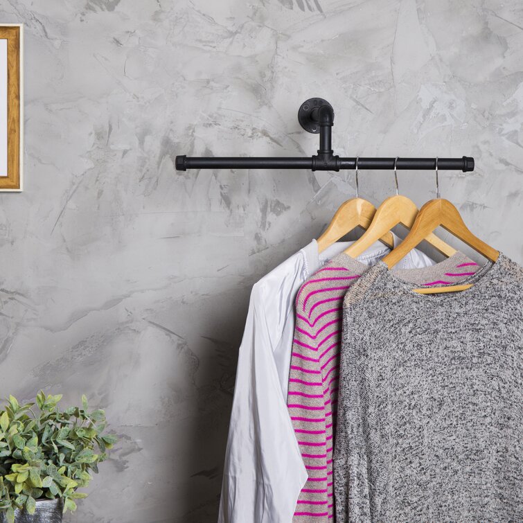 Symple Stuff Clarkston 19.9'' Wall Mounted Clothes Rack & Reviews ...