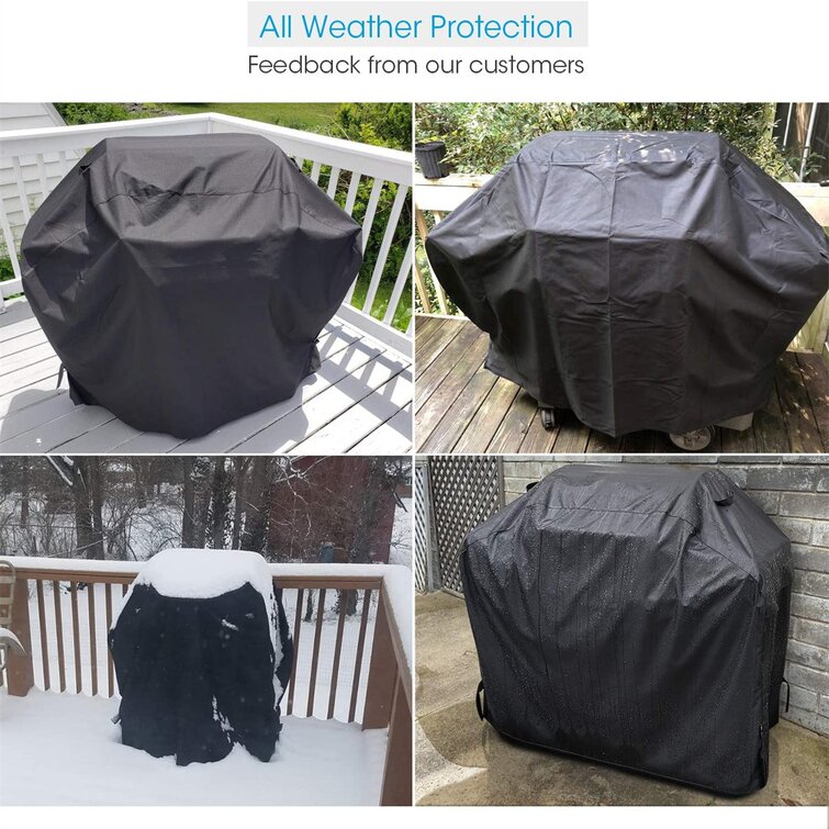 75 Inches Waterproof Gas Grill Cover Barbeque BBQ Premium Black for Weber Large 