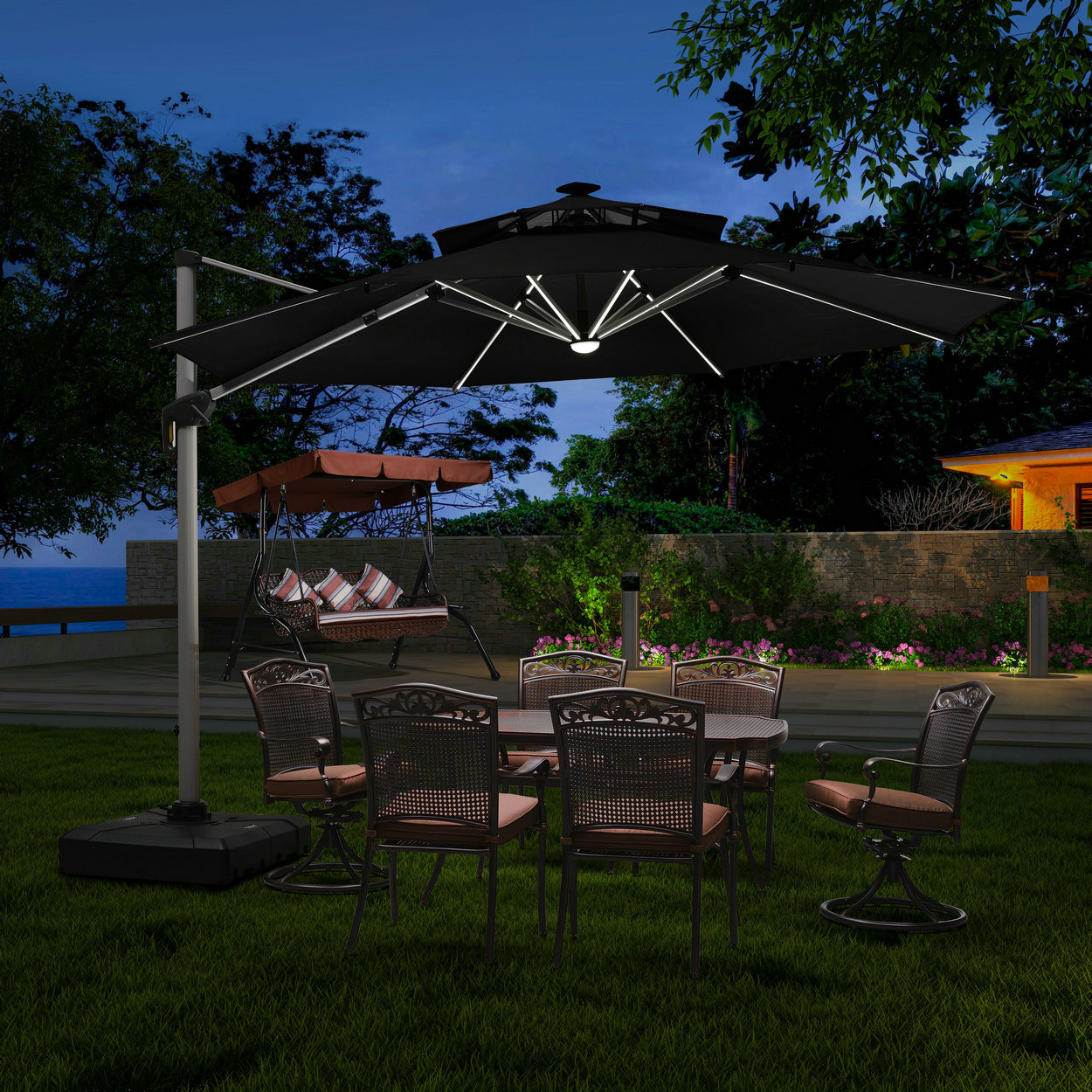 Latitude Run Senner 12 Cantilever Umbrella Wayfair Ca