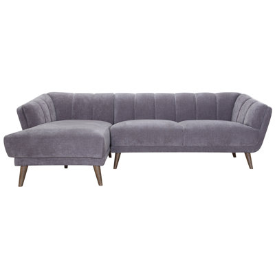 Menlo Mid Century Channel Tufted Sectional Sofa Web