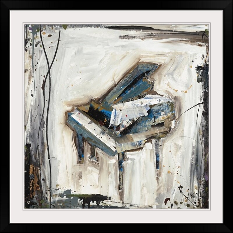 Oversized Wall decorations - 'Imprint Piano' by Kelsey Hochstatter Painting Print