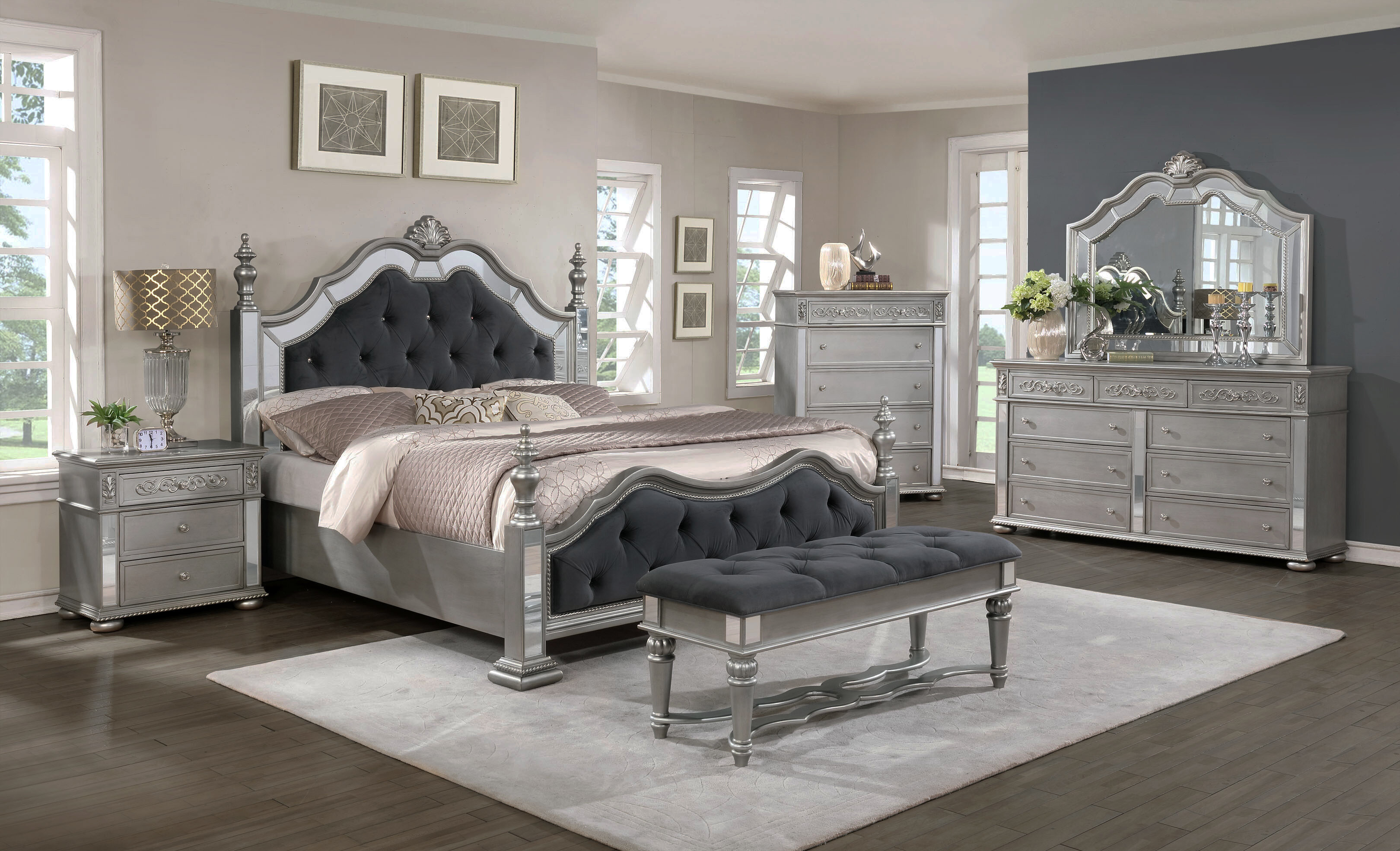 Mirrored Silver Bedroom Sets You Ll Love In 2021 Wayfair