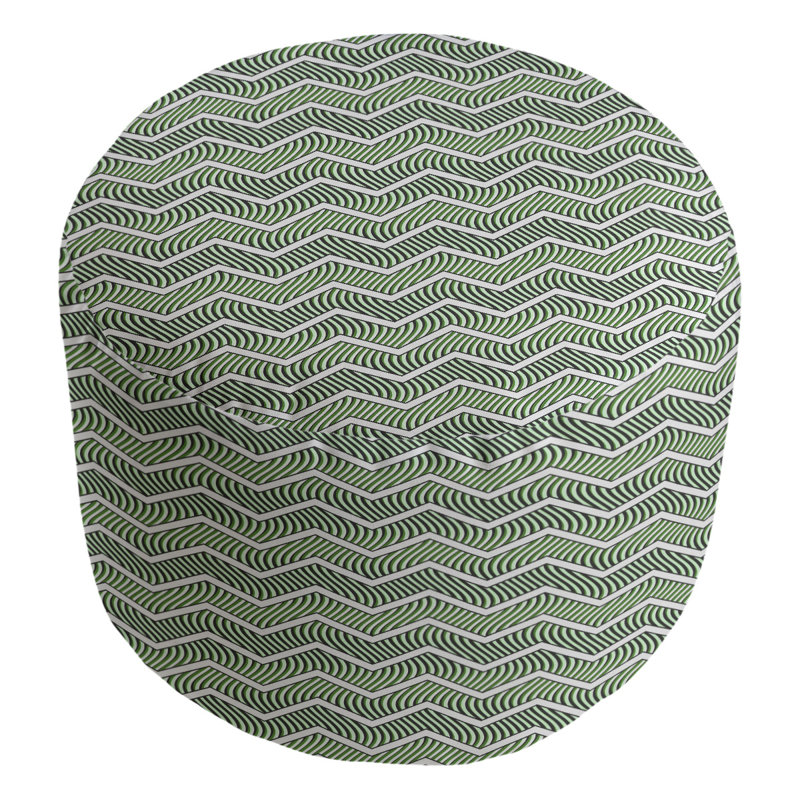 East Urban Home Wavy Chevrons Pouf Wayfair