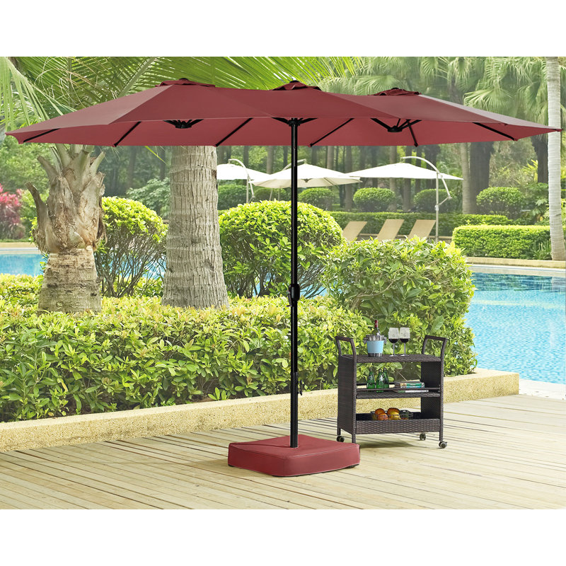 Freeport Park Anoka 15 X 8 8 Rectangular Market Umbrella Reviews Wayfair