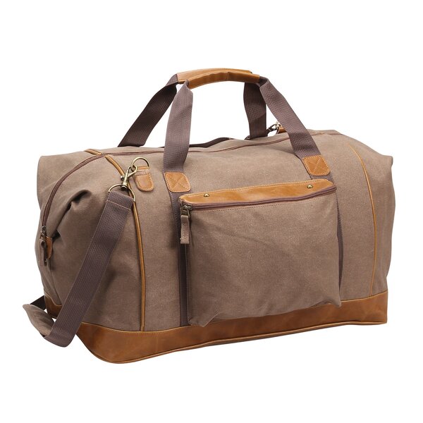 wide mouth leather duffle bag