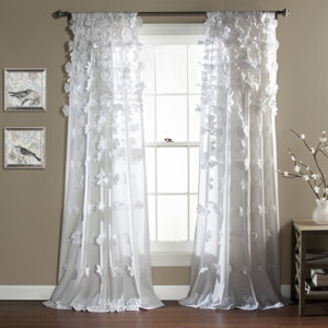 Clarkstown Solid Sheer Rod Pocket Single Curtain Panel