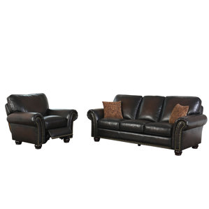 Fallsburg 2 Piece Leather Living Room Set by Darby Home Co