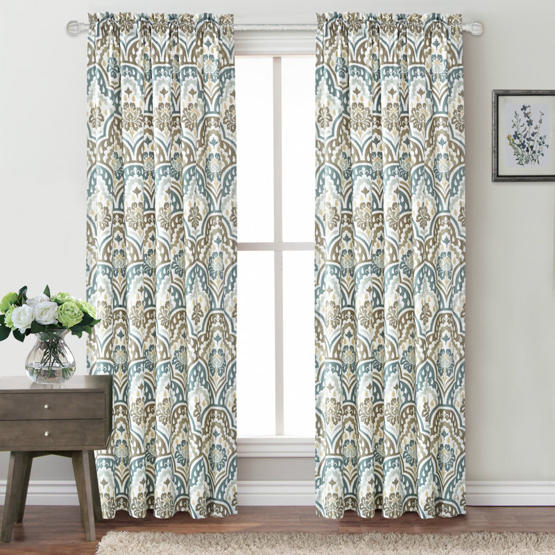 Andover Mills Sunnydale Ikat Microfiber Room Darkening Rod Pocket