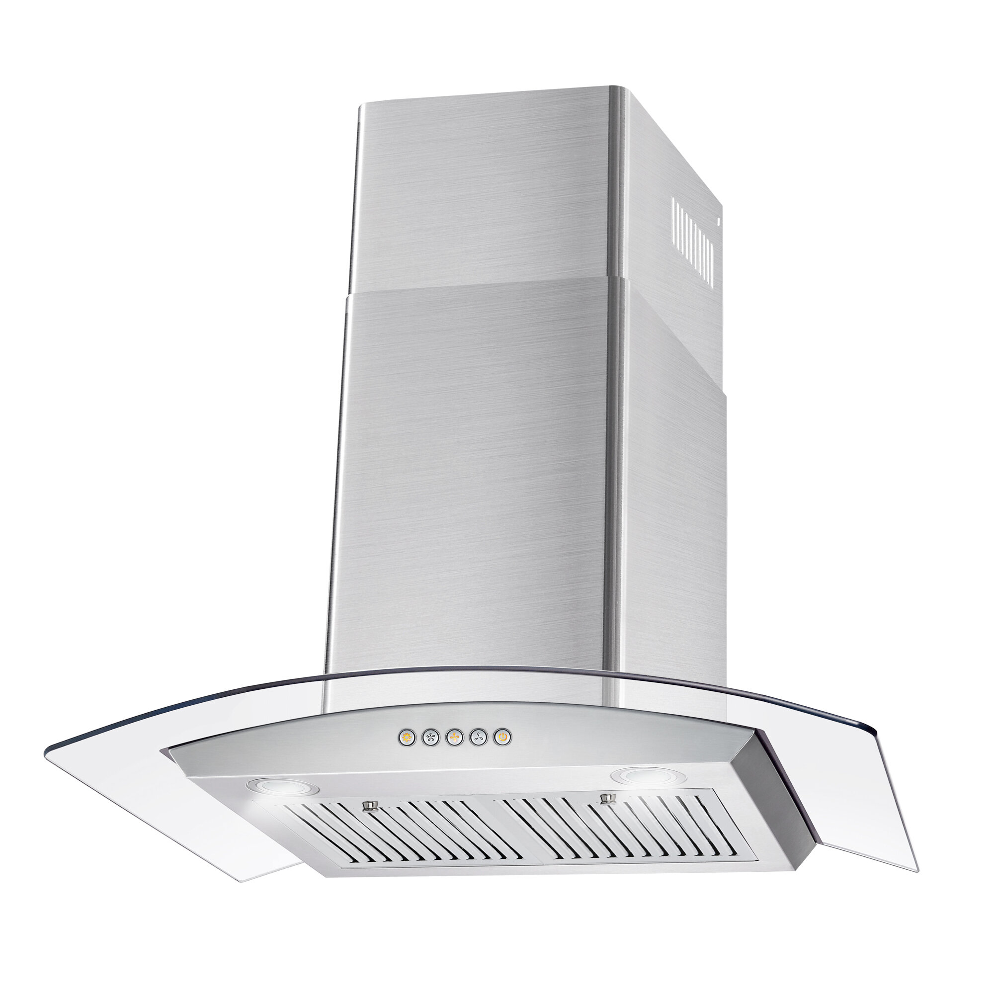 logik glass chimney hood