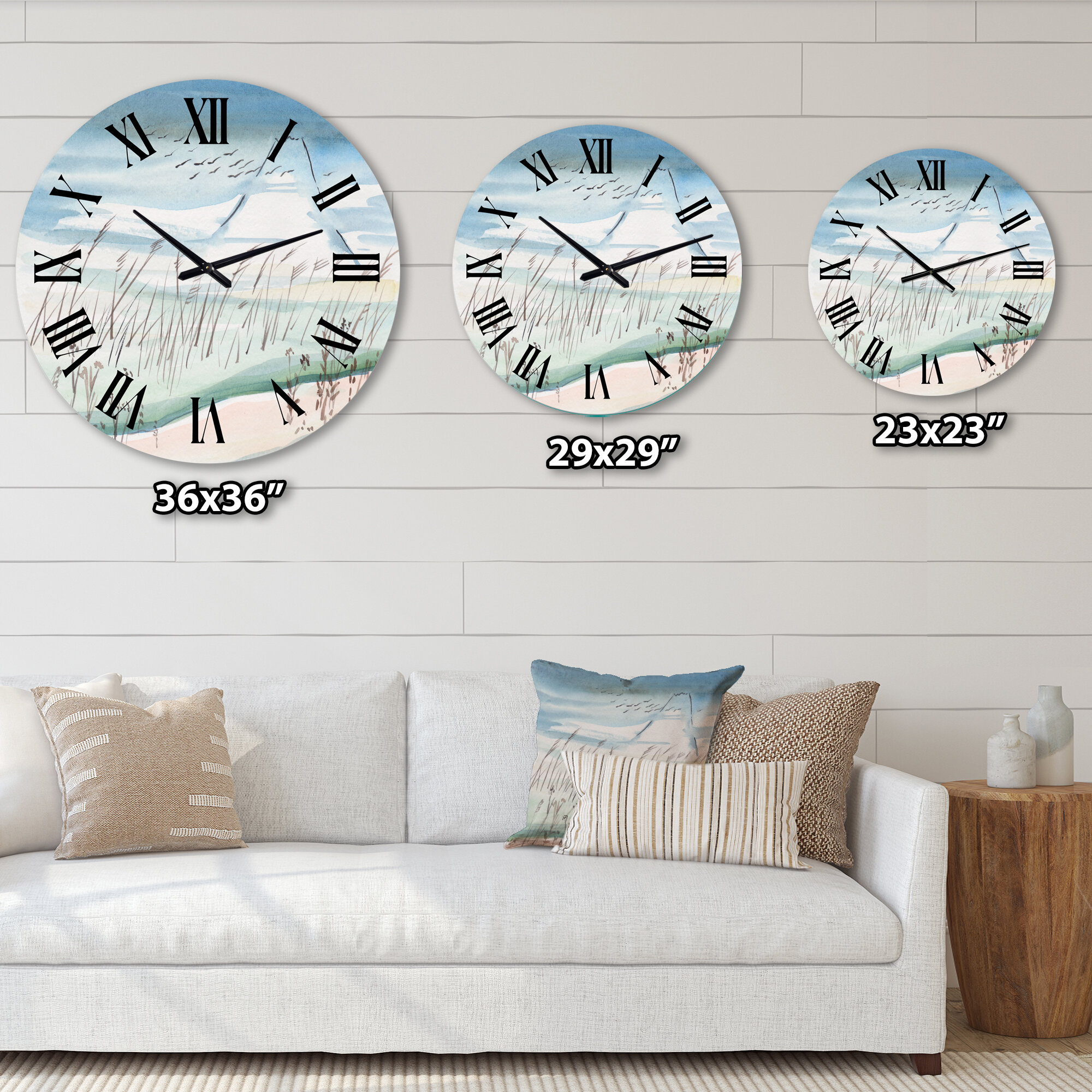 East Urban Home Cranes Flying Over Snowy Montain Traditional Wall Clock Wayfair