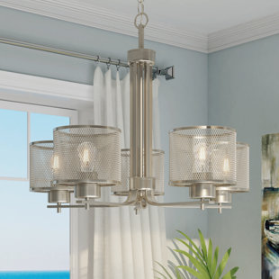 Go to store & view more images Mulligan Indoor 5-Light Shaded Chandelier by Beachcrest Home