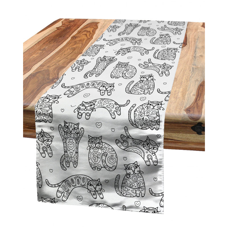 East Urban Home Cats Table Runner Wayfair