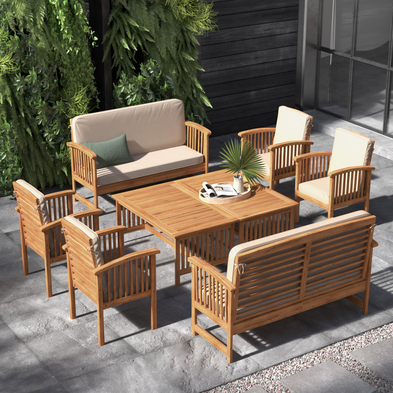 Shayne 8 Piece Sofa Seating Group With Cushions Reviews Allmodern