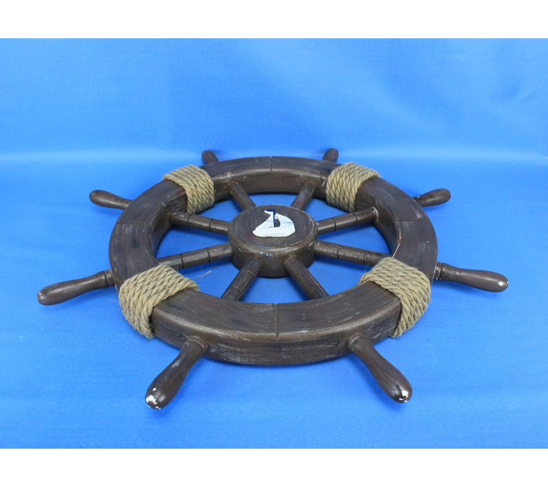 Handcrafted Nautical Decor Decorative Ship Wheel With Sailboat