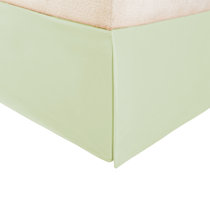 sage green bed skirt queen