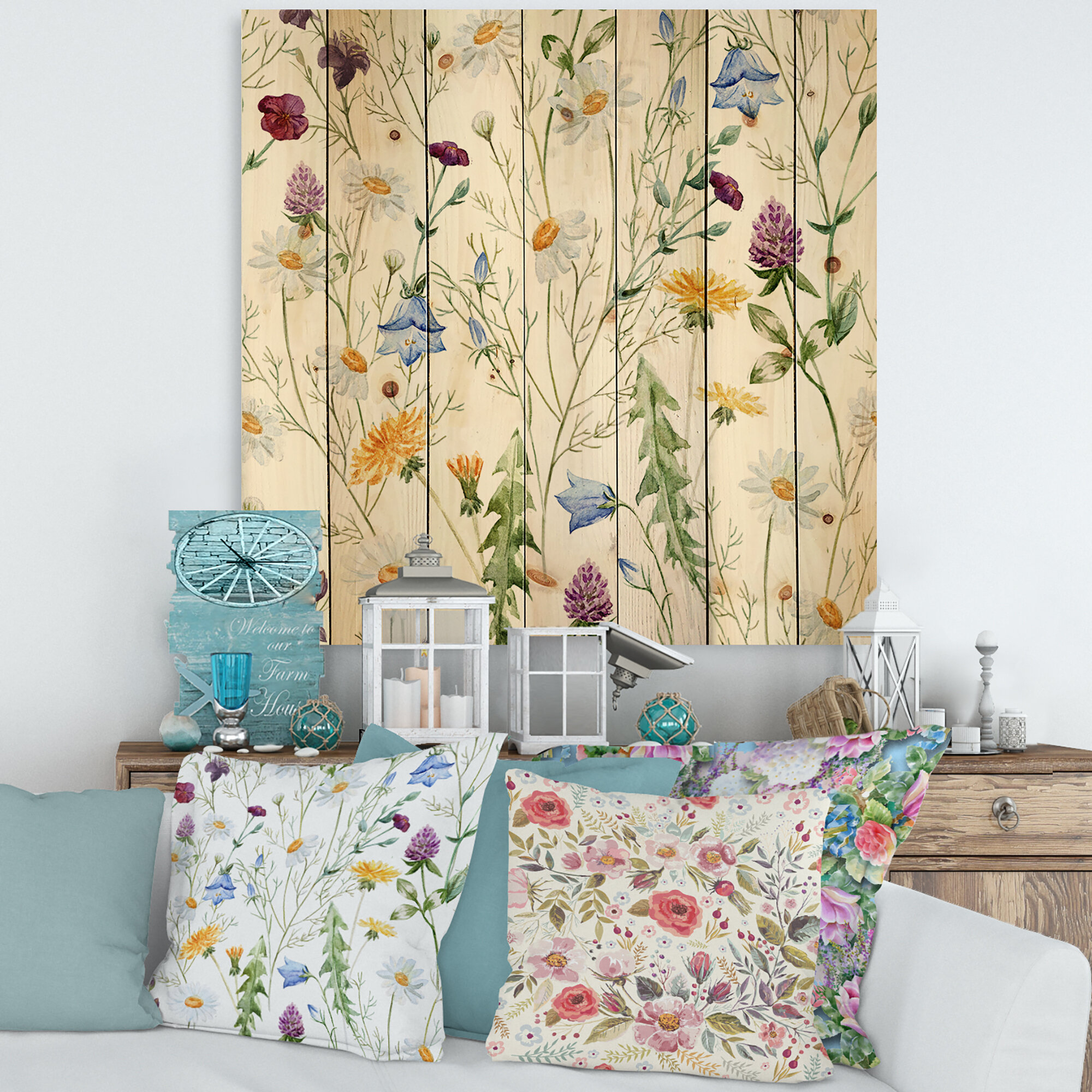 East Urban Home Wildflowers Chamomile And Clover Bell III - Unframed ...