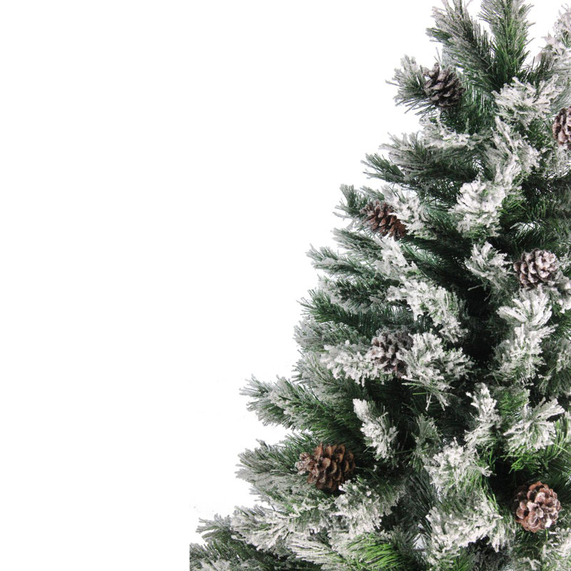 Northlight Flocked Angel 6 Pine Artificial Christmas Tree With Pine Cones Reviews Wayfair