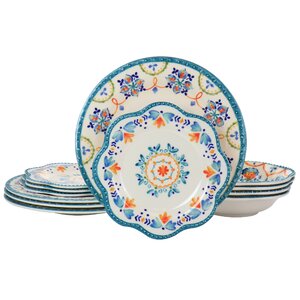 Kerrville 12 Piece Melamine Service for 4