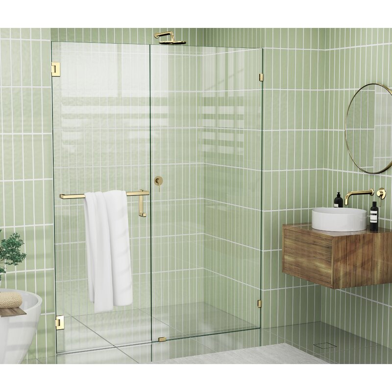 Glass Warehouse 60 W X 78 H Hinged Frameless Shower Door Wayfair