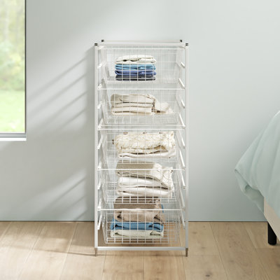 5-Drawer Wire Basket Organizer Storage Chest