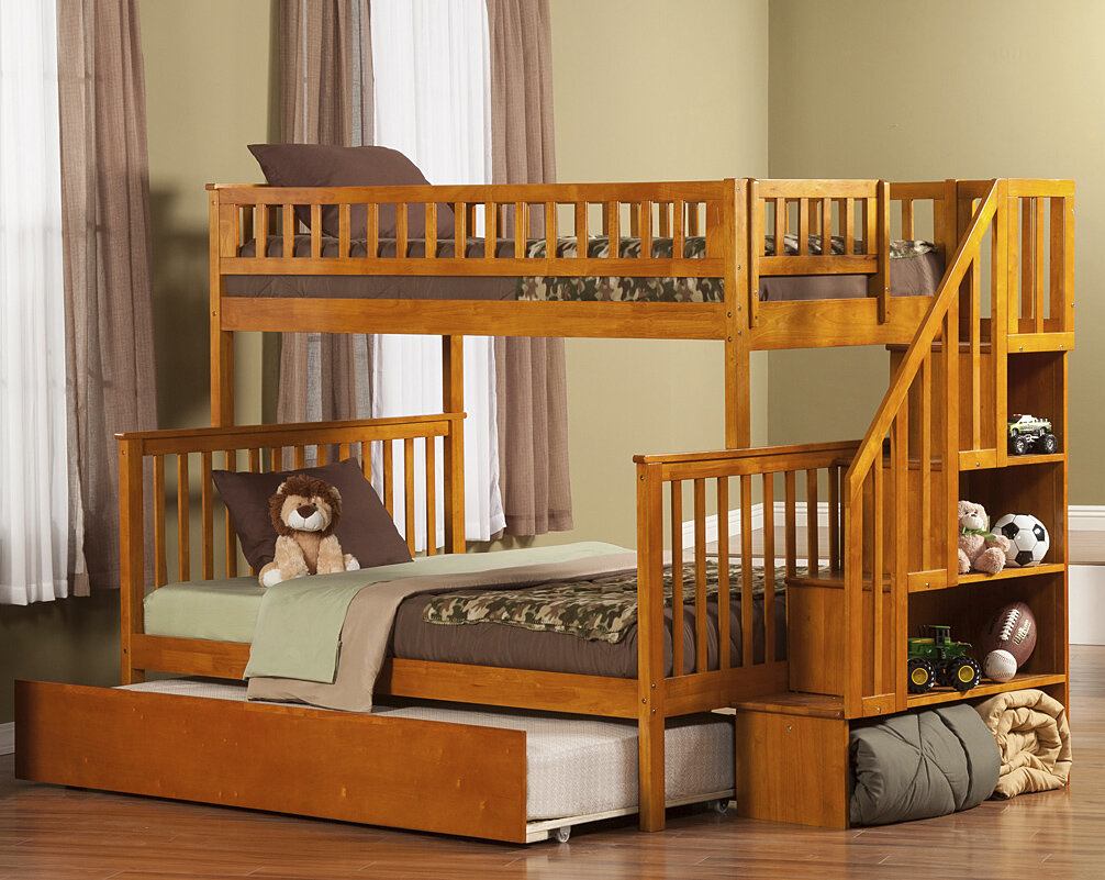 shyann twin over full bunk bed with trundle