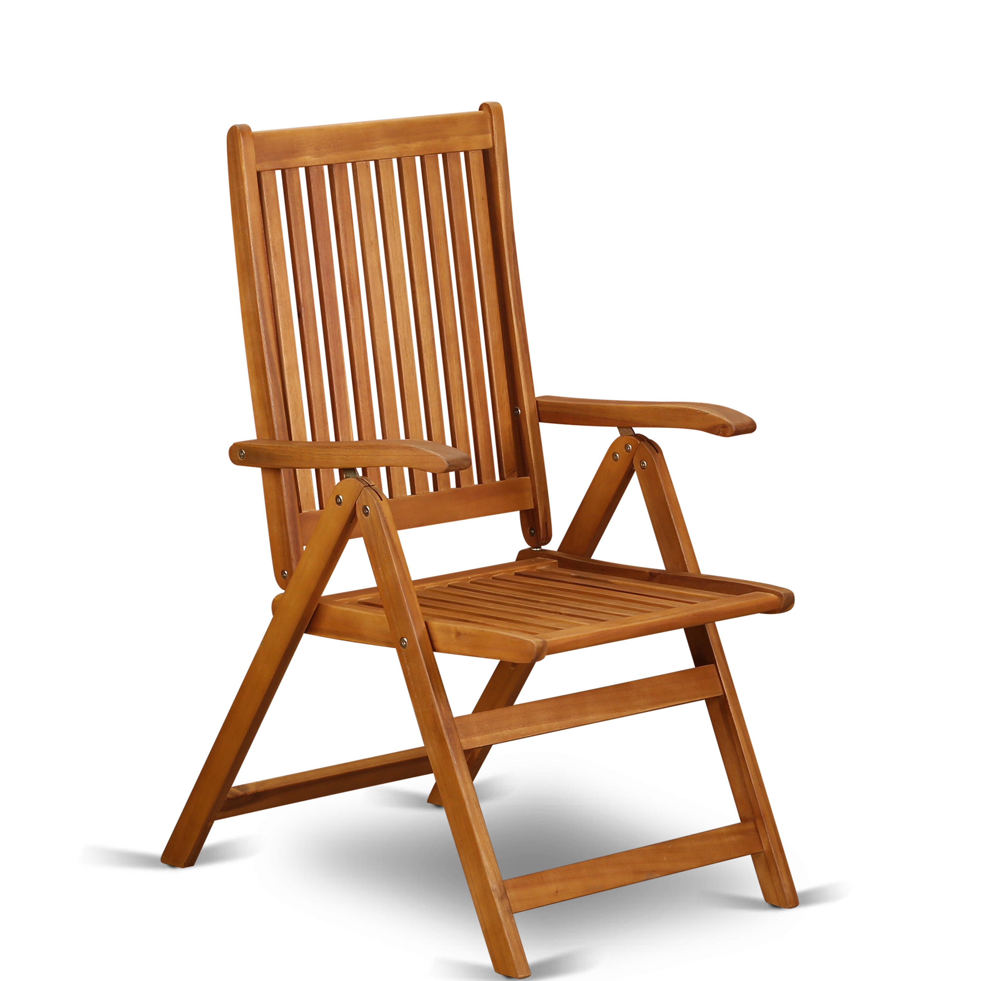 acacia folding chair