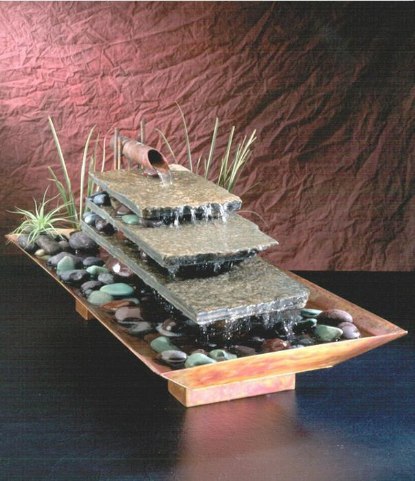 Nayer Kazemi Copper Flowing River Tabletop Fountain Wayfair