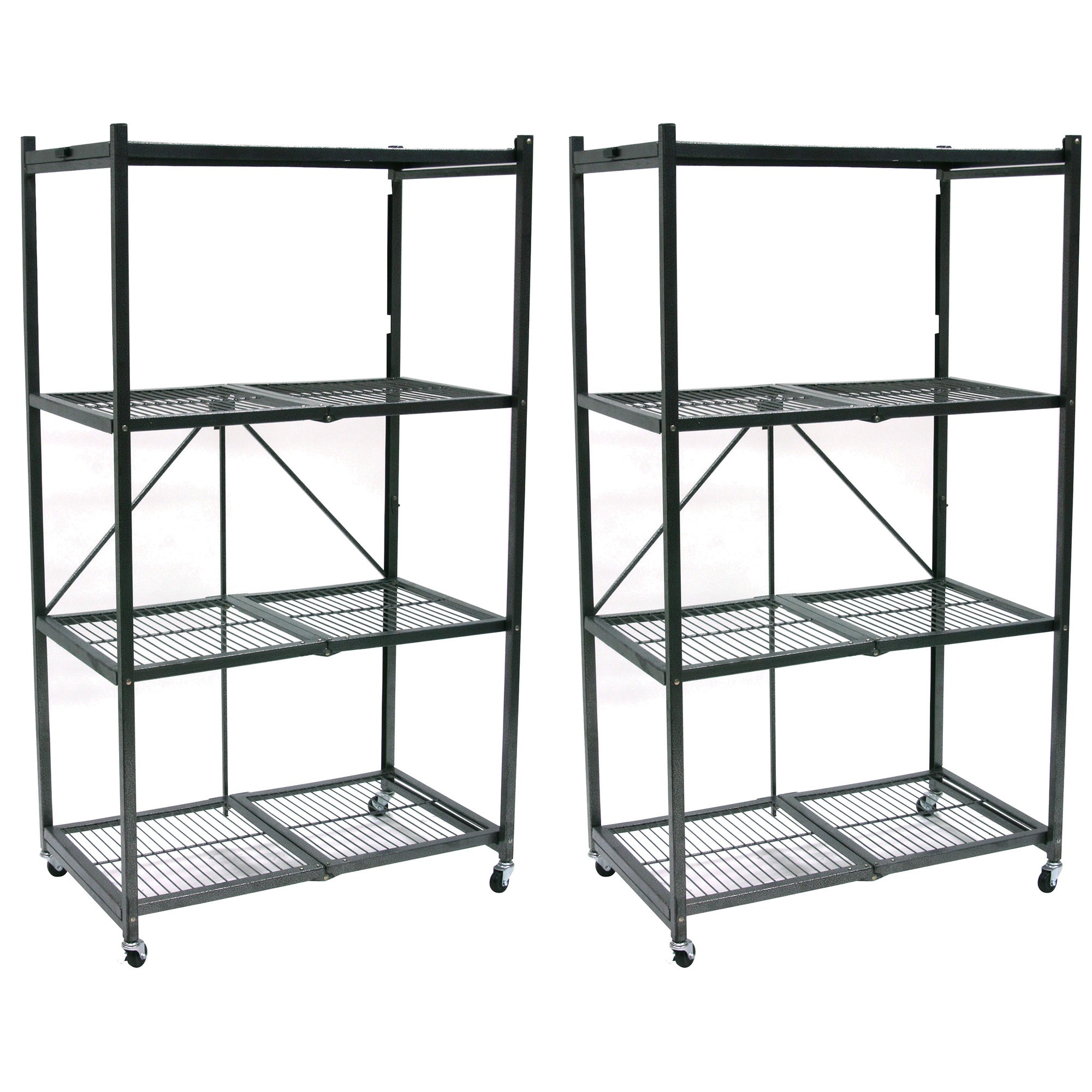 Rebrilliant 4 Tier Multipurpose Folding Storage Organizing Rack with