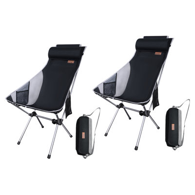 Ultralight High Back Camping Chair Nice C Color: Black