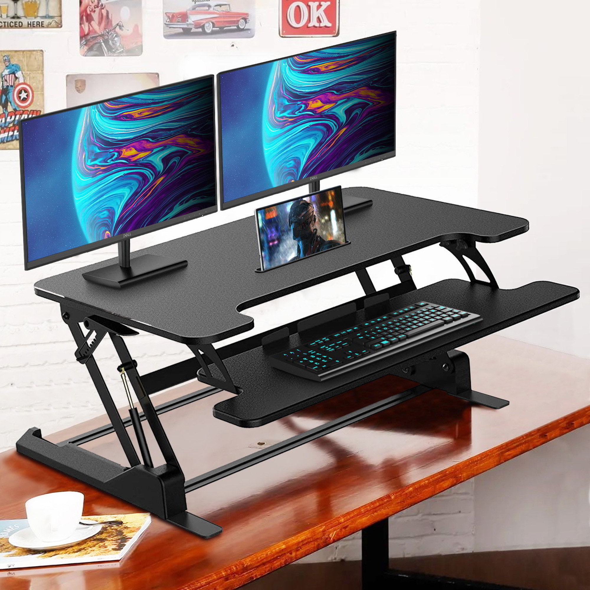 Inbox Zero Annejet Inbox Zero Height Adjustable Desk Wayfair