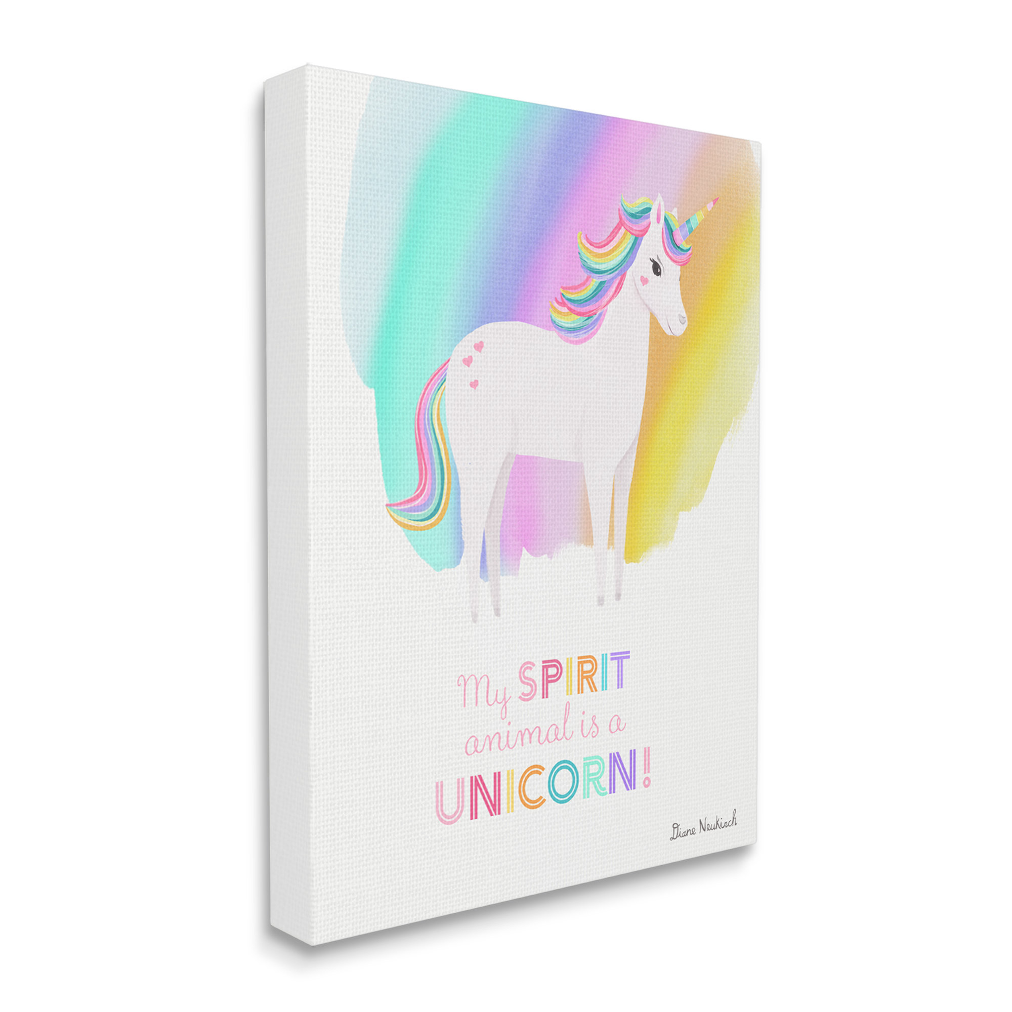 Stupell Industries Unicorn Spirit Animal by - Graphic Art on Canvas |  Wayfair