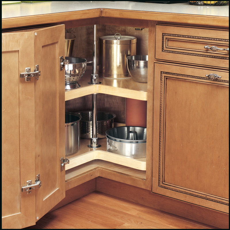 Rev A Shelf Wood Kidney 2 Shelf Lazy Susan Pull Out Pantry