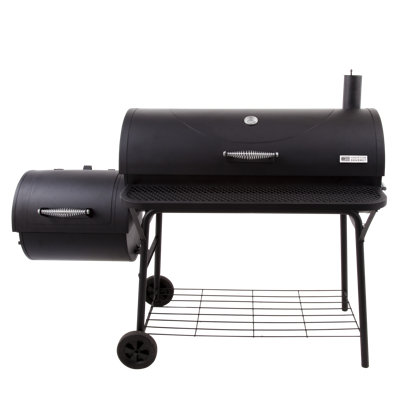 Charbroil American Gourmet 1280 Barrel Offset Charcoal Smoker and Grill