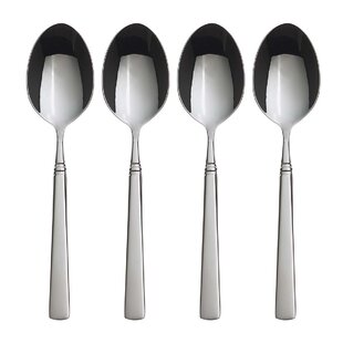 Soup Spoons 6-Pack 18/10 Stainless Steel Large and Heavy Duty Round Spoons Elegance Series 7 Inch Long 1.9 Ounces Weight by IRONX